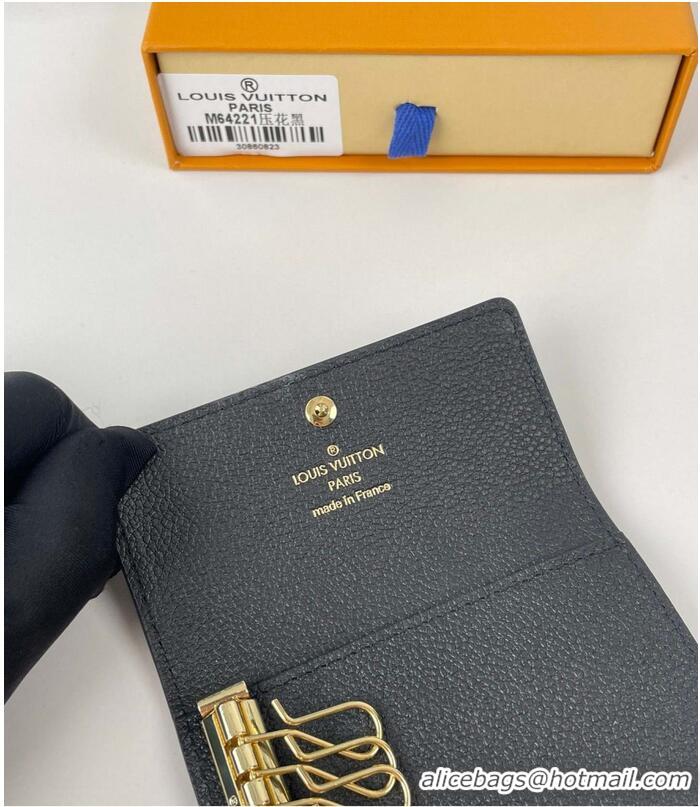 Top Quality Louis Vuitton Monogram Empreinte Metal Lock Key Holder M64421 Black