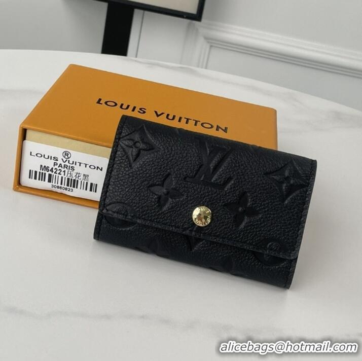 Top Quality Louis Vuitton Monogram Empreinte Metal Lock Key Holder M64421 Black
