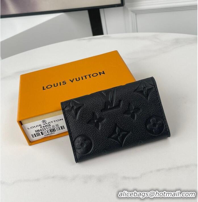 Top Quality Louis Vuitton Monogram Empreinte Metal Lock Key Holder M64421 Black