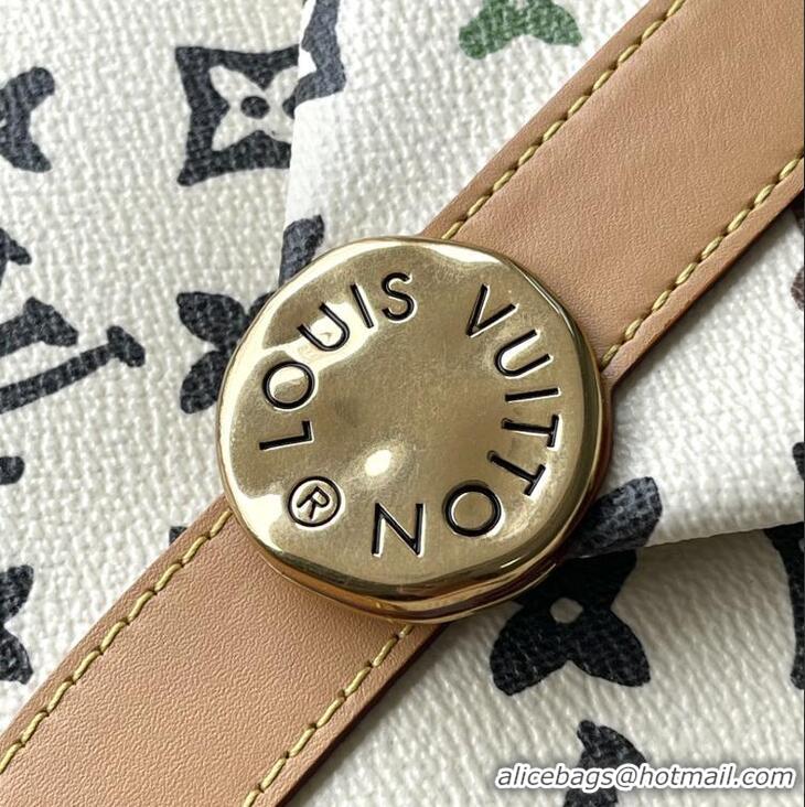 Luxury Cheap Louis Vuitton Enveloe Monoogram Cray Messenger Bag M24810 White