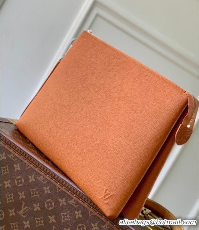 Super Quality Louis Vuitton Duo Pouch Cowhide Handbag M25943 Brown