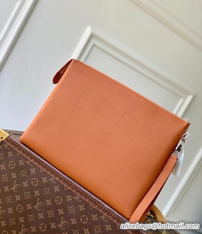 Super Quality Louis Vuitton Duo Pouch Cowhide Handbag M25943 Brown
