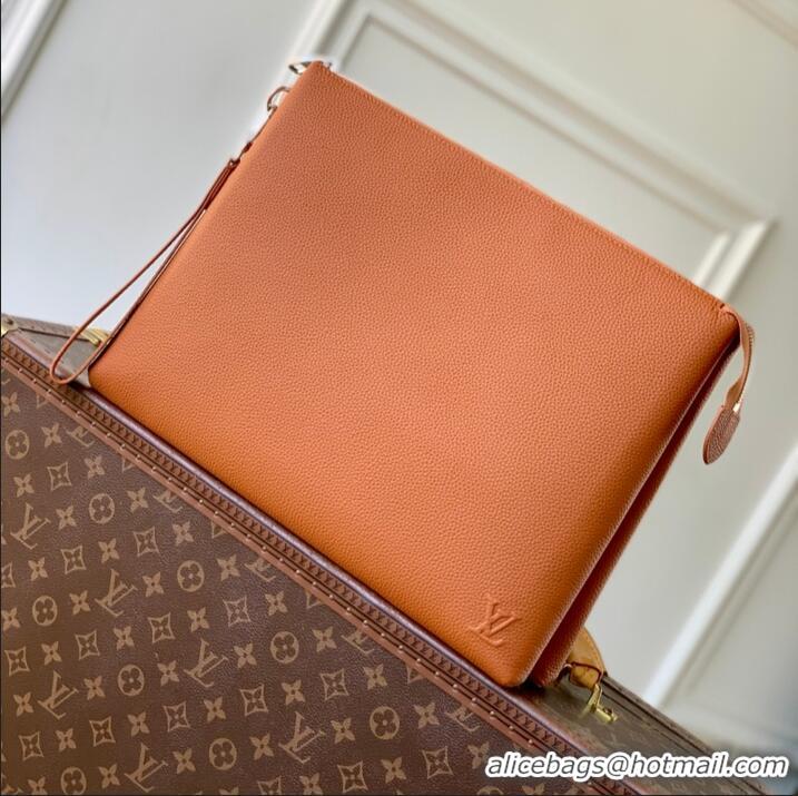 Super Quality Louis Vuitton Duo Pouch Cowhide Handbag M25943 Brown