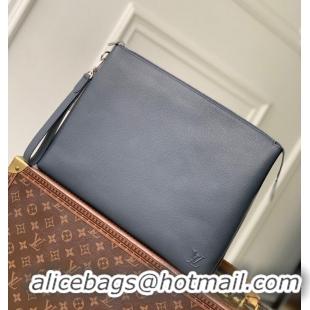 Top Grade Louis Vuitton Duo Pouch Cowhide Handbag M25943 Dark Blue