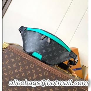 Discount Louis Vuitton Monogram Eclipse Canvas Discovery Waist Bag M25924 Light Blue