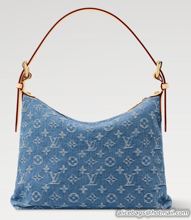 Grade Discount Louis Vuitton Denim Rendez-Vous Baggy Bag M28266 Blue