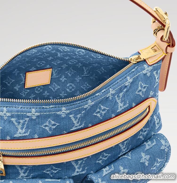 Grade Discount Louis Vuitton Denim Rendez-Vous Baggy Bag M28266 Blue