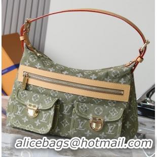 Best Price Louis Vuitton Denim Rendez-Vous Baggy Bag M28266 Light Green