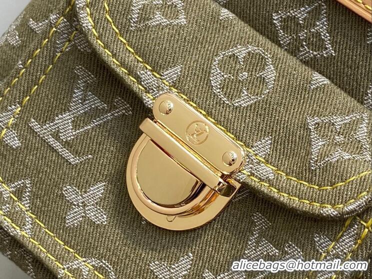 Best Price Louis Vuitton Denim Rendez-Vous Baggy Bag M28266 Light Green