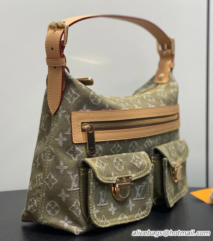 Best Price Louis Vuitton Denim Rendez-Vous Baggy Bag M28266 Light Green