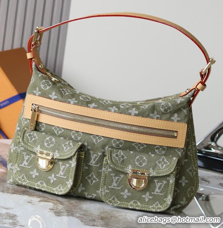 Best Price Louis Vuitton Denim Rendez-Vous Baggy Bag M28266 Light Green