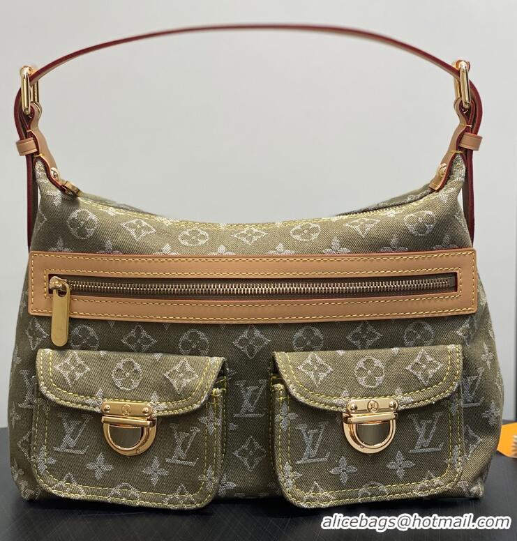 Best Price Louis Vuitton Denim Rendez-Vous Baggy Bag M28266 Light Green
