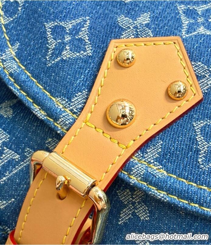 Chic Promotional Louis Vuitton Denim Canvas Flip-top Backpack M95056