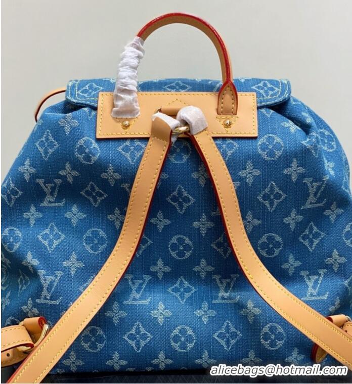 Chic Promotional Louis Vuitton Denim Canvas Flip-top Backpack M95056