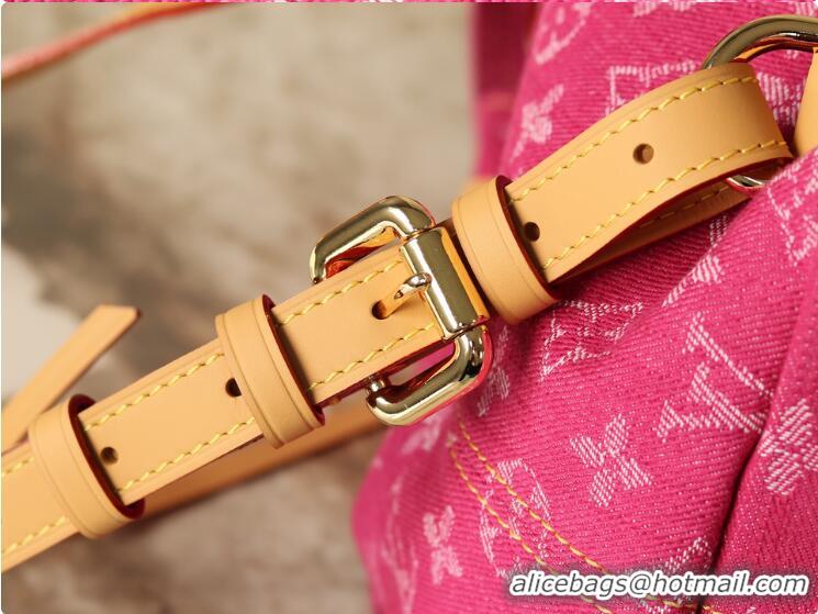 Top Design Louis Vuitton Denim Canvas Flip-top Backpack M95056 Pink