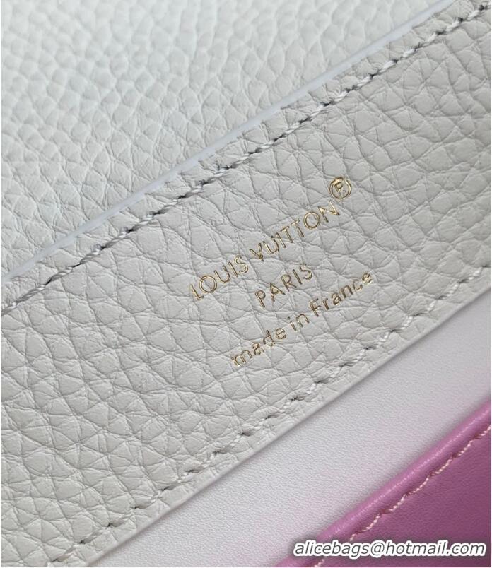 Top Grade Louis Vuitton Confetti Colorful Chain Mini Bag In Grained Leather M28200 White