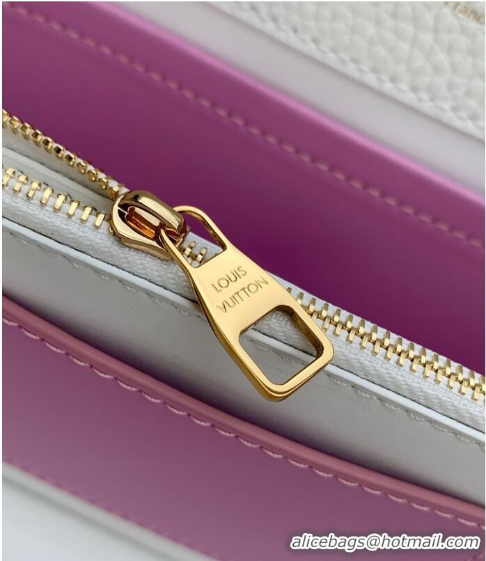 Top Grade Louis Vuitton Confetti Colorful Chain Mini Bag In Grained Leather M28200 White