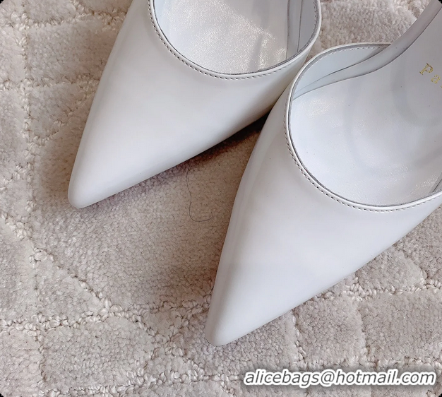 Best Price Christian Louboutin Goldina Rain Crystal Embellished White Leather Pumps 105MM 6070501
