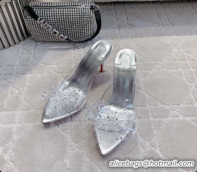 Charming Christian Louboutin Aqua Strass PVC High Heeled Sandals White 75MM 6070601