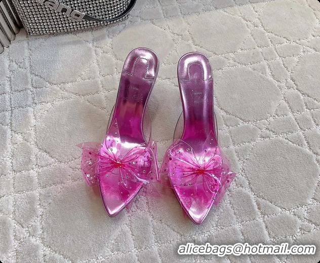 Good Quality Christian Louboutin Aqua Strass PVC High Heeled Sandals Purple 75MM 6070601