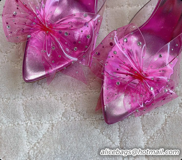 Good Quality Christian Louboutin Aqua Strass PVC High Heeled Sandals Purple 75MM 6070601