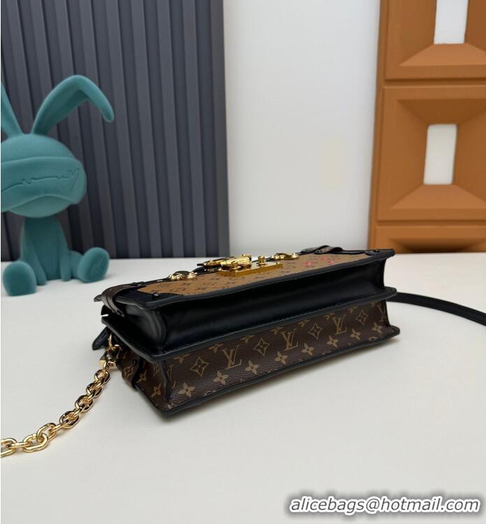 Unique Style Louis Vuitton Classic Monogram Printed Trunk Cutch Handbag M43596 2026