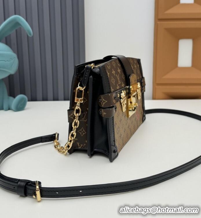 Unique Style Louis Vuitton Classic Monogram Printed Trunk Cutch Handbag M43596 2026