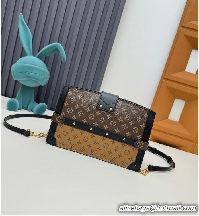 Unique Style Louis Vuitton Classic Monogram Printed Trunk Cutch Handbag M43596 2026