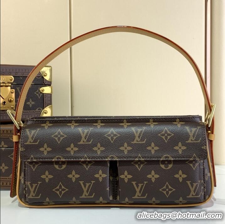 Original Cheap Louis Vuitton Monogram Canvas Viva Cite Shoulder Bag MM M51164