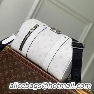 Low Cost Louis Vuitton Mens City Keepall Bag In Monogram Shadow Leather M27184 White 2026