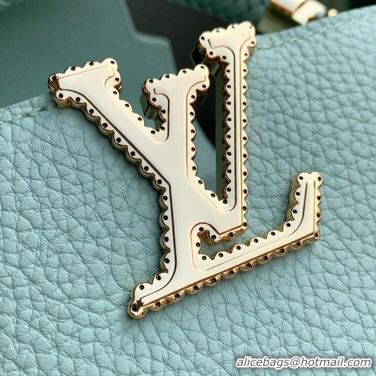 Best Price Louis Vuitton Crafty Capucines Mini Bag in Grained Leather With Tassel M25466 Green 2026