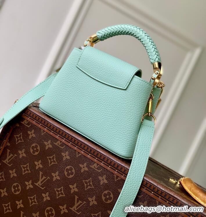 Best Price Louis Vuitton Crafty Capucines Mini Bag in Grained Leather With Tassel M25466 Green 2026