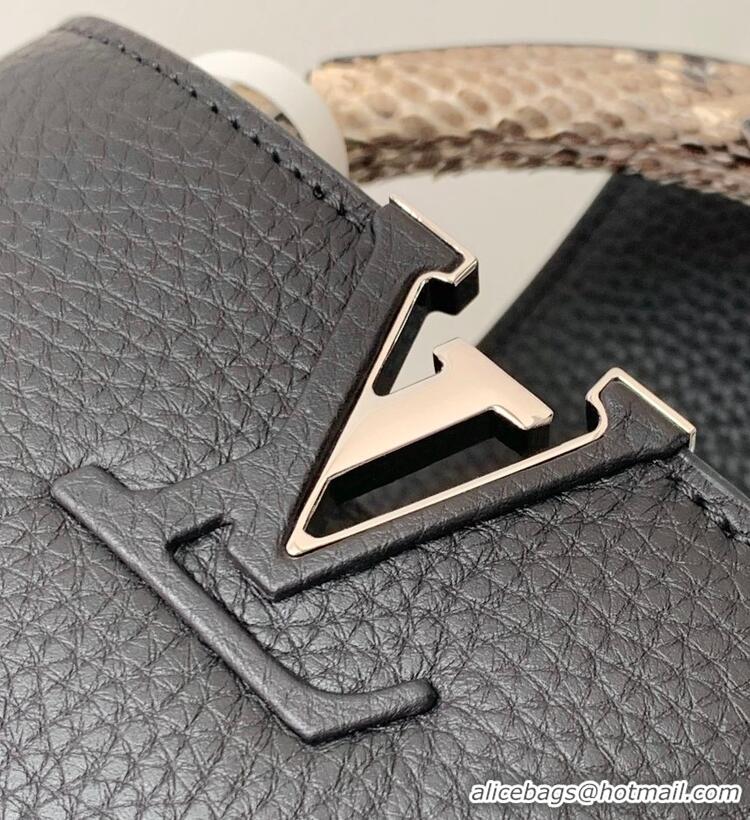 Latest Style Louis Vuitton Capucines Taurillon Cow Leather Mini Handbag N85513 Black 2026