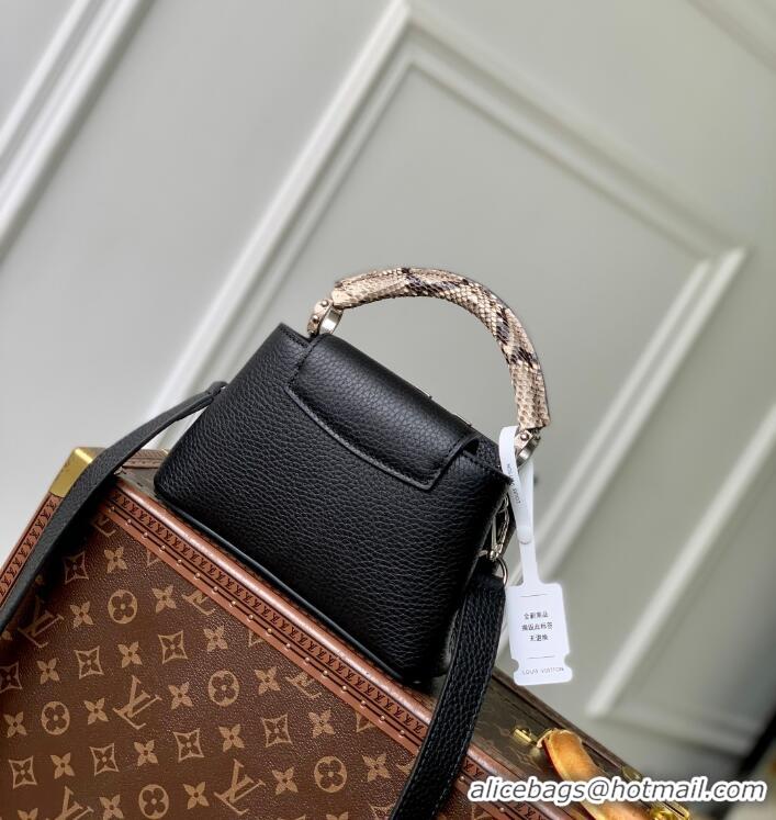 Latest Style Louis Vuitton Capucines Taurillon Cow Leather Mini Handbag N85513 Black 2026