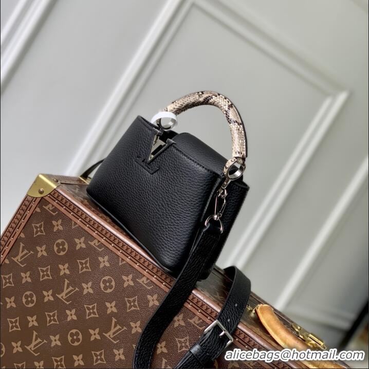 Latest Style Louis Vuitton Capucines Taurillon Cow Leather Mini Handbag N85513 Black 2026