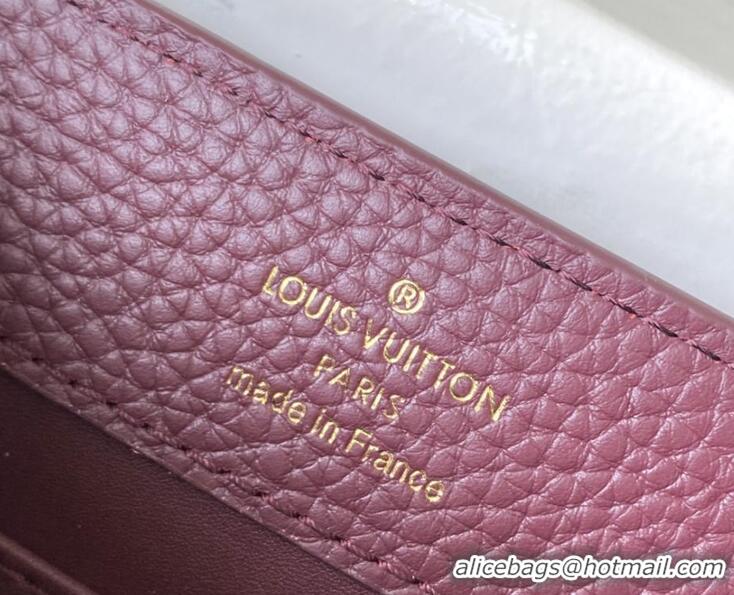 Spot Discount Louis Vuitton Capucines Mini Calfskin Handbag M48865 Burgundy 2026