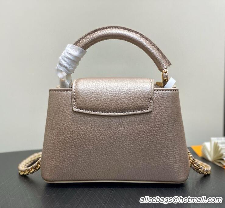 Grade Quality Louis Vuitton Capucines Mini Calfskin Handbag M48865 2026