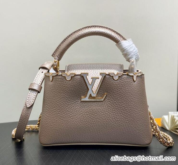 Grade Quality Louis Vuitton Capucines Mini Calfskin Handbag M48865 2026