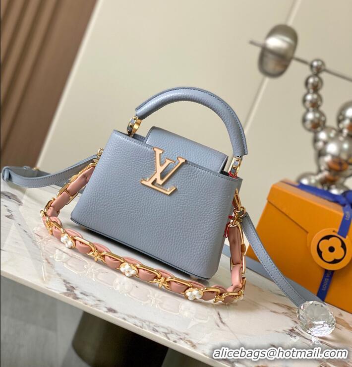 Good Quality Louis Vuitton Capucines Metal Woven Chain Handbag M23288 2026
