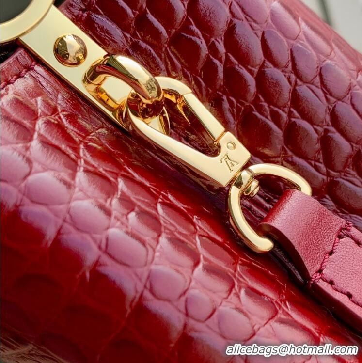 Top Design Louis Vuitton Capucines Metal Rhinestone Cowhide Mini Handbag M14177 2026