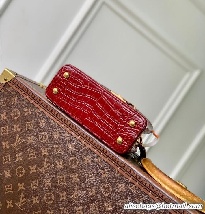 Top Design Louis Vuitton Capucines Metal Rhinestone Cowhide Mini Handbag M14177 2026
