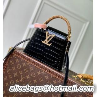 Best Price Louis Vuitton Capucines Metal Rhinestone Cowhide Mini Handbag M14177 2026