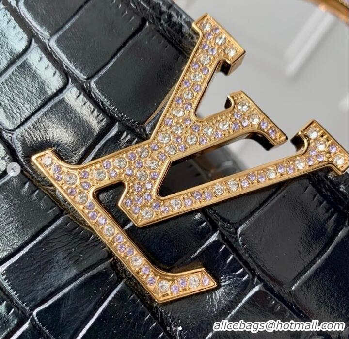 Best Price Louis Vuitton Capucines Metal Rhinestone Cowhide Mini Handbag M14177 2026