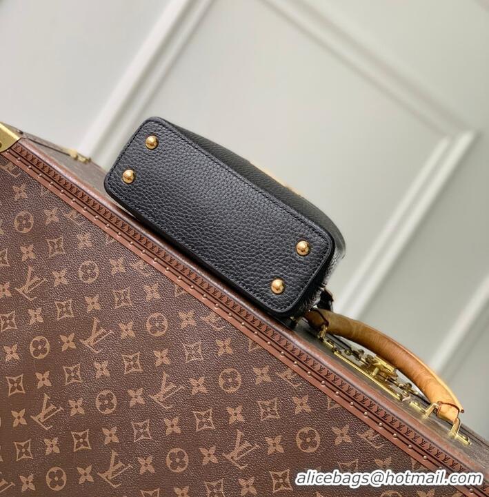 Best Price Louis Vuitton Capucines Metal Rhinestone Cowhide Mini Handbag M14177 Black 2026