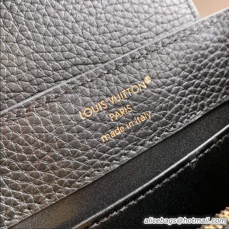 Best Price Louis Vuitton Capucines Metal Rhinestone Cowhide Mini Handbag M14177 Black 2026