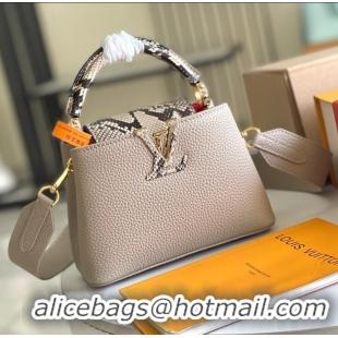 Well Crafted Louis Vuitton Capucines BB Imported Cowhide Handbag M80741 Beige 2026