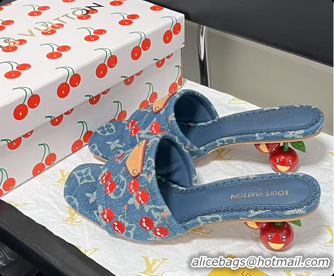 Best Product Louis Vuitton LV x TM Lily Mule Monogram Cherry Denim 6070701