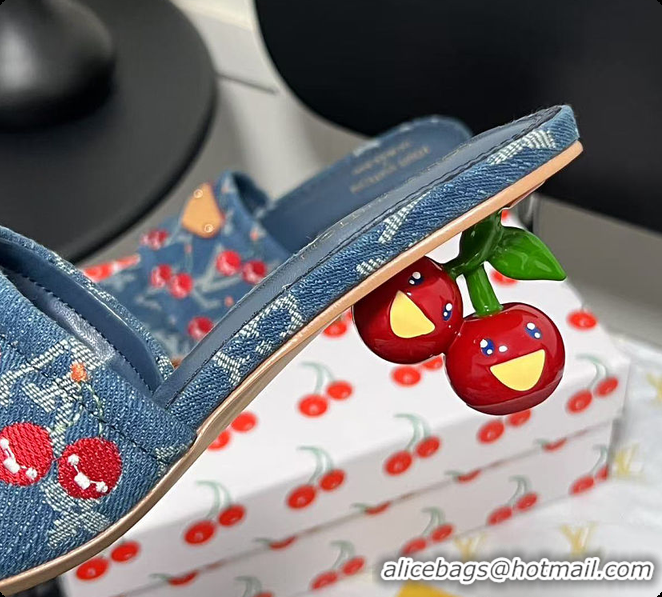 Best Product Louis Vuitton LV x TM Lily Mule Monogram Cherry Denim 6070701