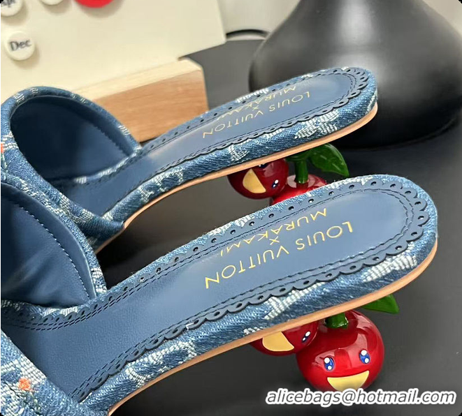 Best Product Louis Vuitton LV x TM Lily Mule Monogram Cherry Denim 6070701