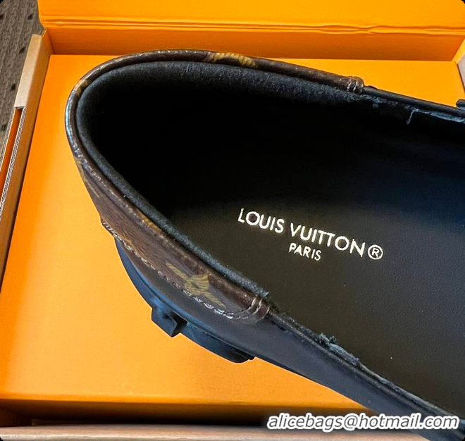 Pretty Style Louis Vuitton LV Squad Mary Jane Black Plain Calf Leather 6070703
